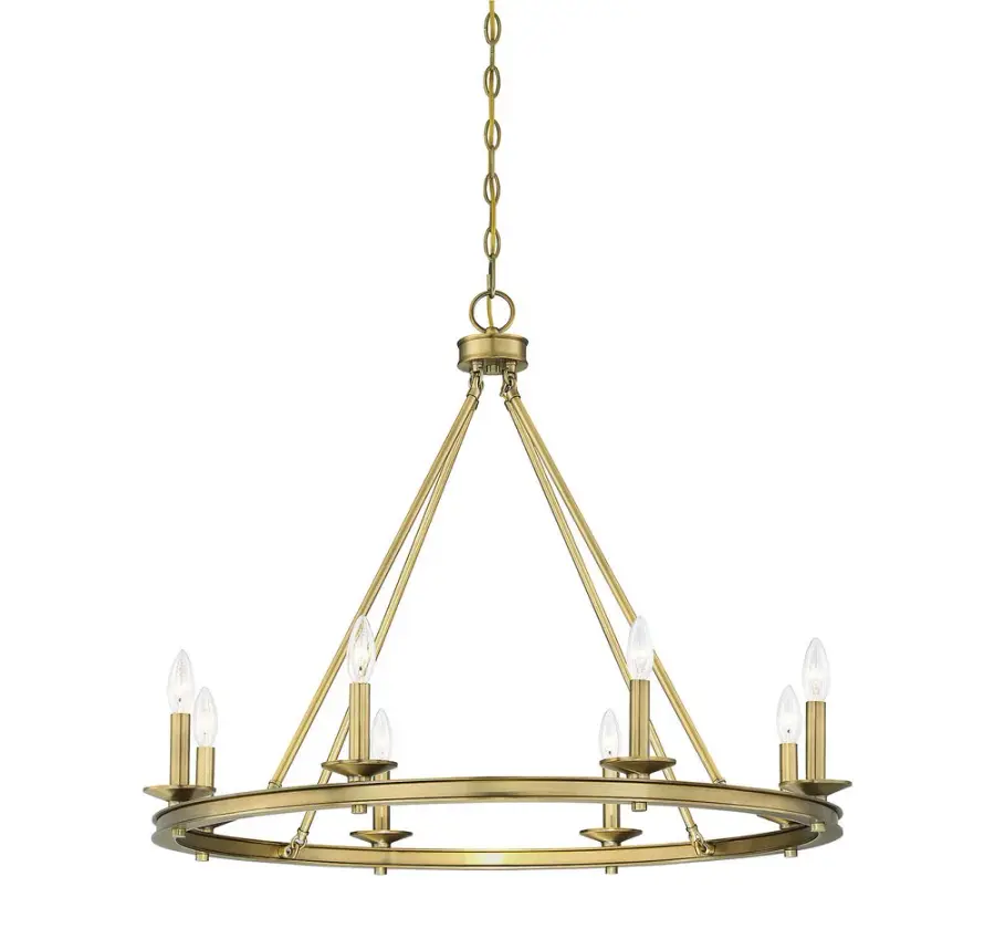 Middleton 8-Light Chandelier in Warm Brass - Image 3
