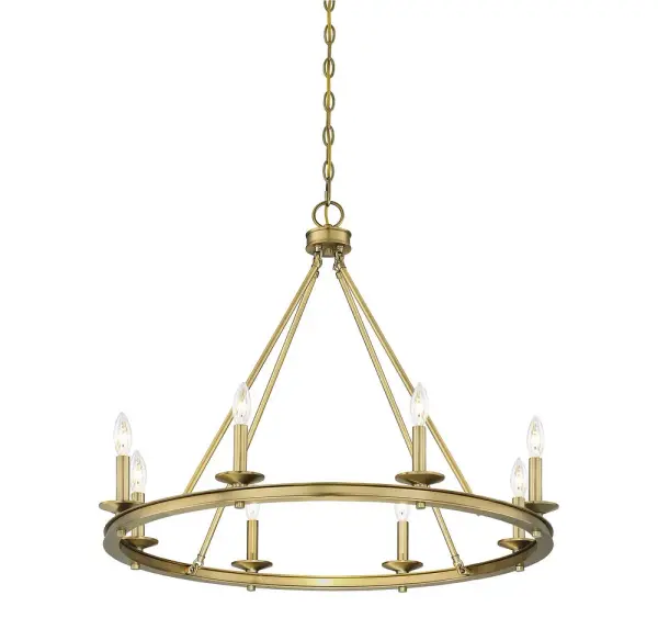Middleton 8-Light Chandelier in Warm Brass - Image 4