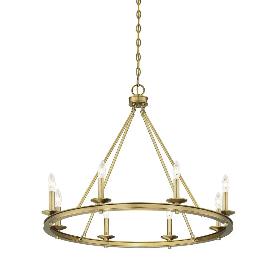 Middleton 8-Light Chandelier in Warm Brass - Image 4