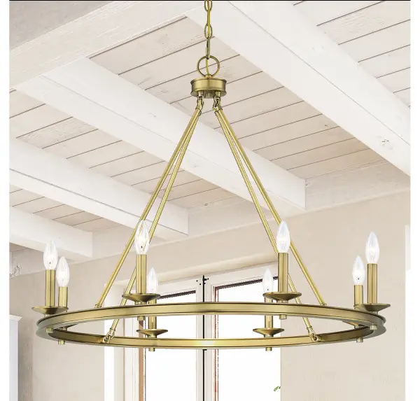 Middleton 8-Light Chandelier in Warm Brass - Image 7
