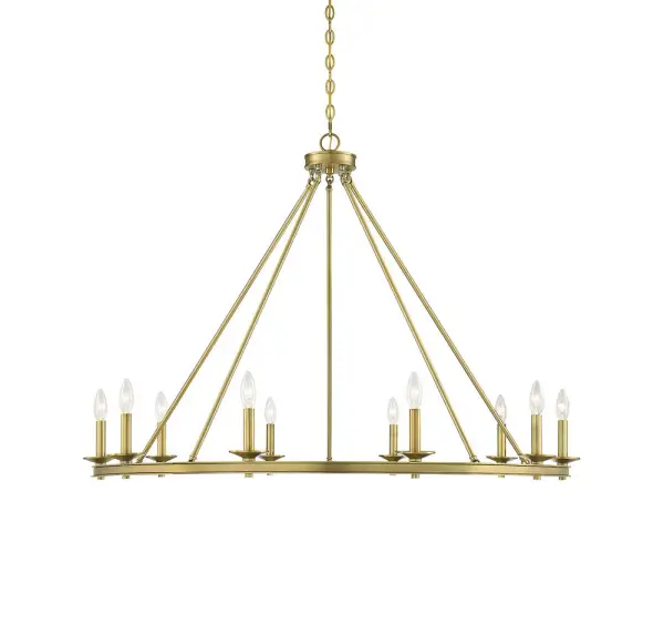 Middleton 10-Light Chandelier in Warm Brass - Image 1