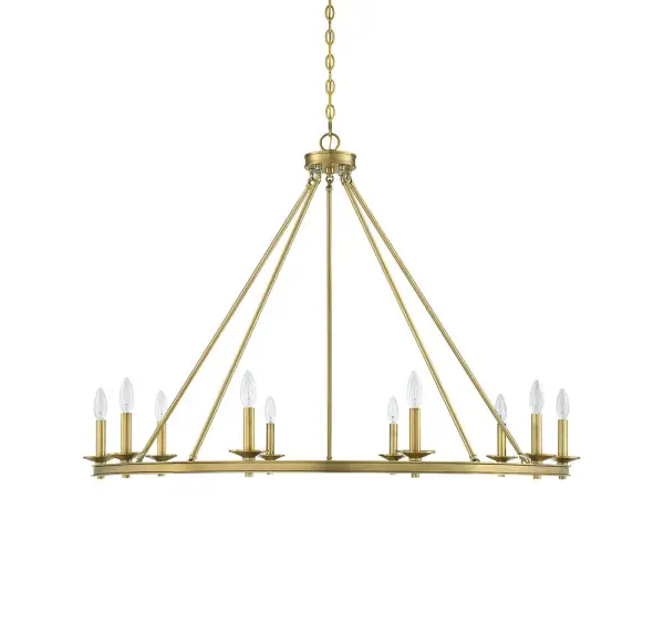 Middleton 10-Light Chandelier in Warm Brass - Image 2