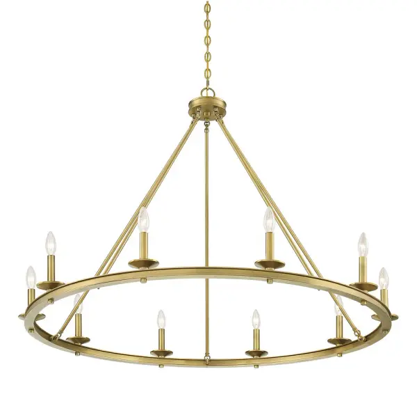 Middleton 10-Light Chandelier in Warm Brass - Image 4