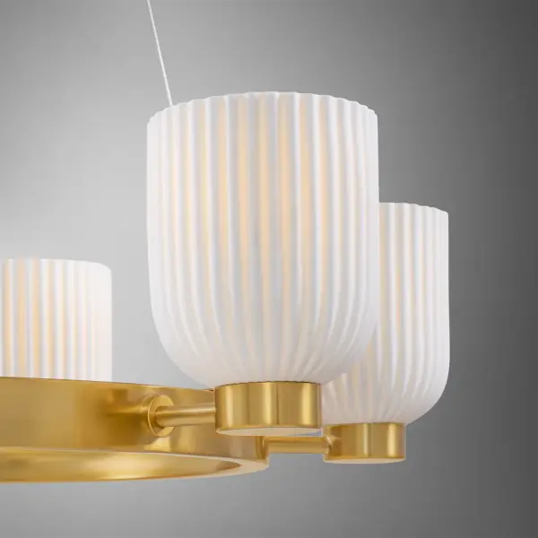 Isla Blanca 6-Light Chandelier in Warm Brass by Breegan Jane - Image 6