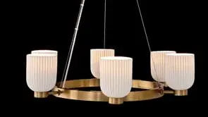 Isla Blanca 6-Light Chandelier in Warm Brass by Breegan Jane - Image 7