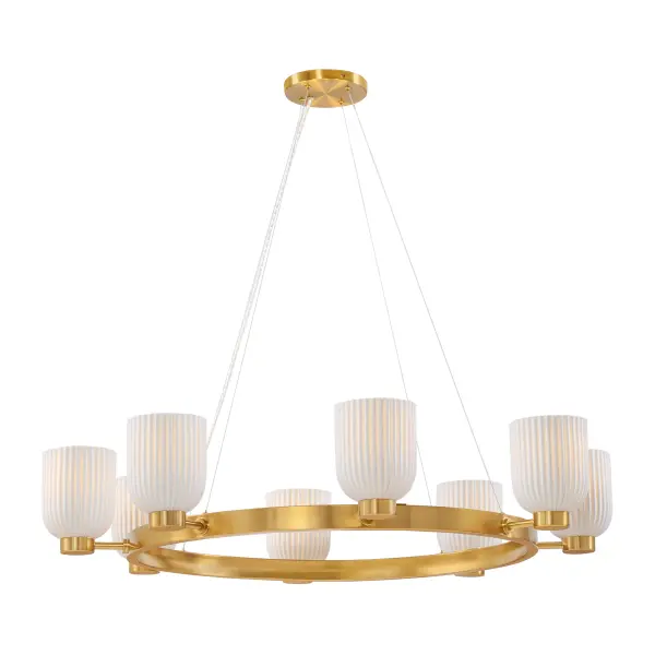 Isla Blanca 8-Light Chandelier in Warm Brass by Breegan Jane - Image 5