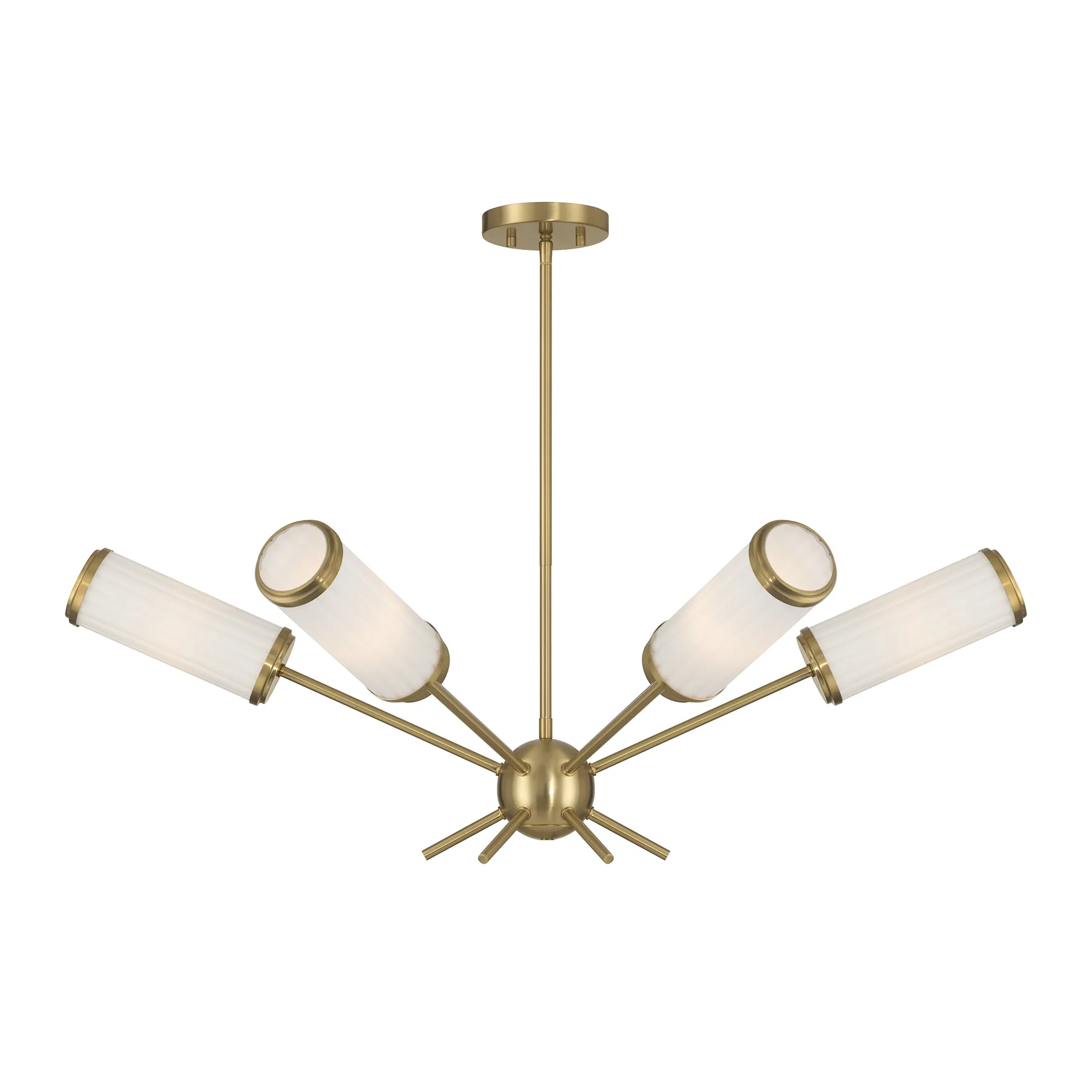 Denison Six Light Chandelier in Warm Brass
