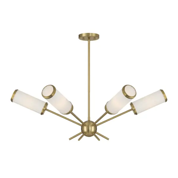 Denison 6-Light Chandelier in Warm Brass by Dann Foley