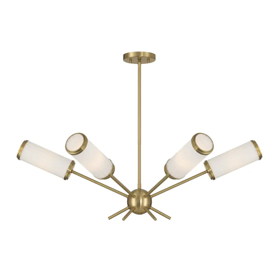 Denison 6-Light Chandelier in Warm Brass by Dann Foley - Image 1