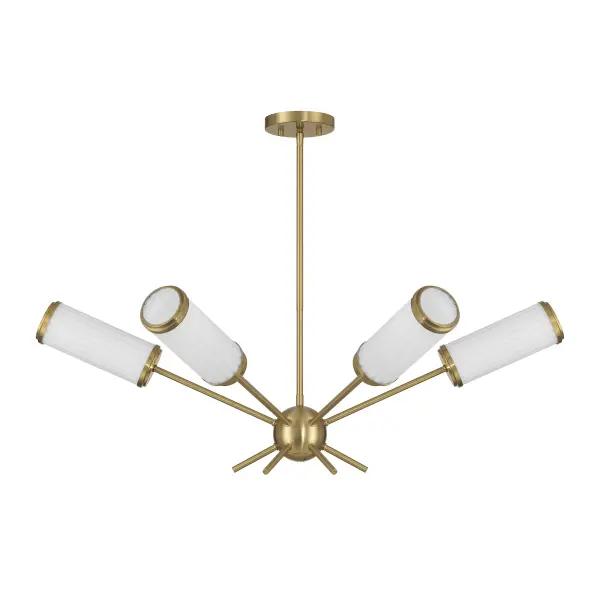 Denison 6-Light Chandelier in Warm Brass by Dann Foley - alternate view