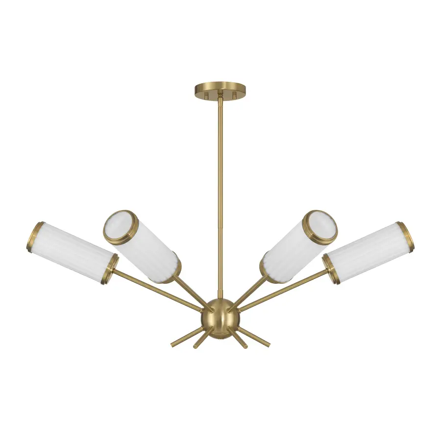 Denison 6-Light Chandelier in Warm Brass by Dann Foley - Image 2