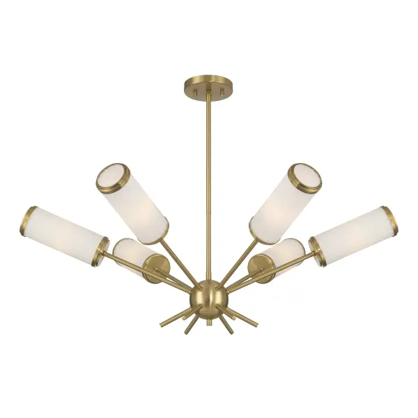 Denison 6-Light Chandelier in Warm Brass by Dann Foley - Image 3