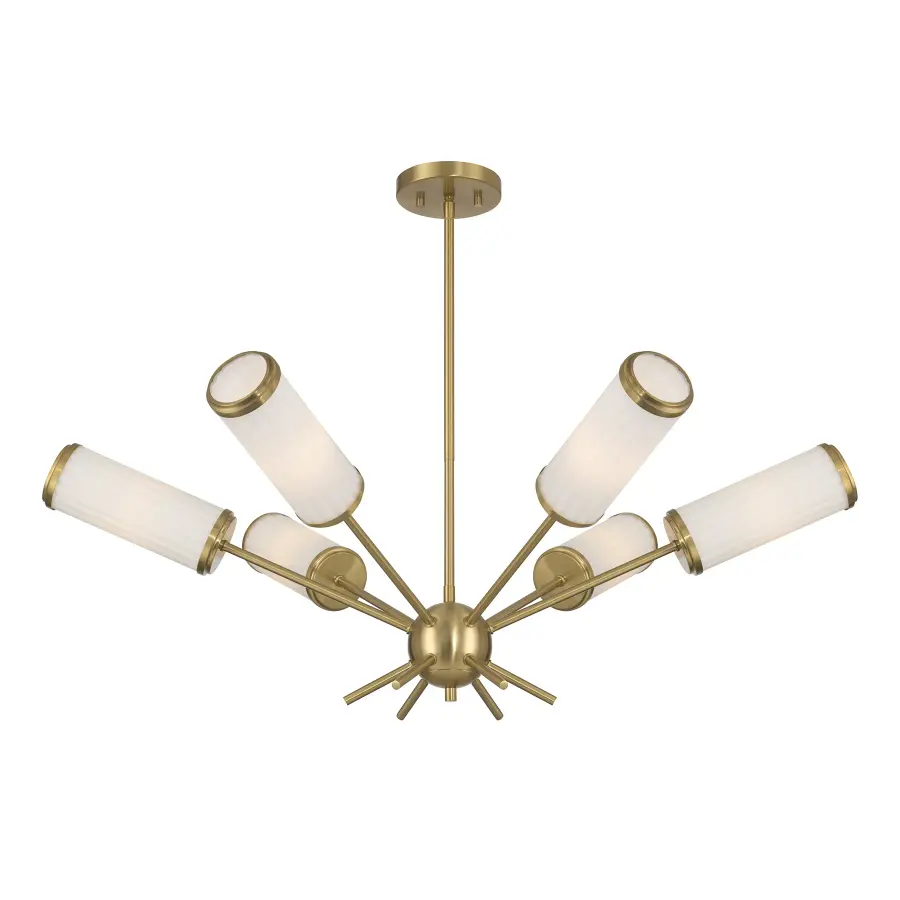 Denison 6-Light Chandelier in Warm Brass by Dann Foley - Image 3