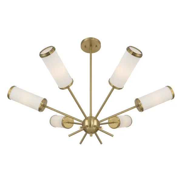 Denison 6-Light Chandelier in Warm Brass by Dann Foley - Image 4