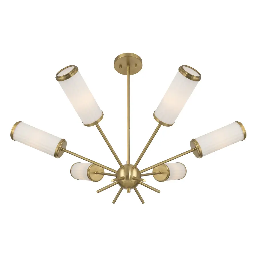 Denison 6-Light Chandelier in Warm Brass by Dann Foley - Image 4