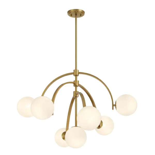 Marias Seven Light Chandelier in Warm Brass - Image 3