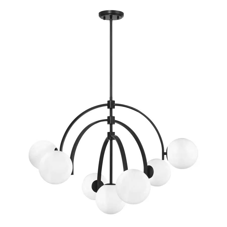 Marias 7-Light Chandelier in Matte Black - Image 2
