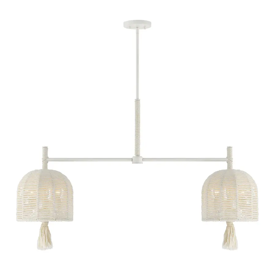 Lunara 6-Light Chandelier in Cotton by Breegan Jane - Image 1