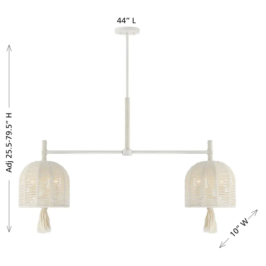 Lunara 6-Light Chandelier in Cotton by Breegan Jane - Image 6