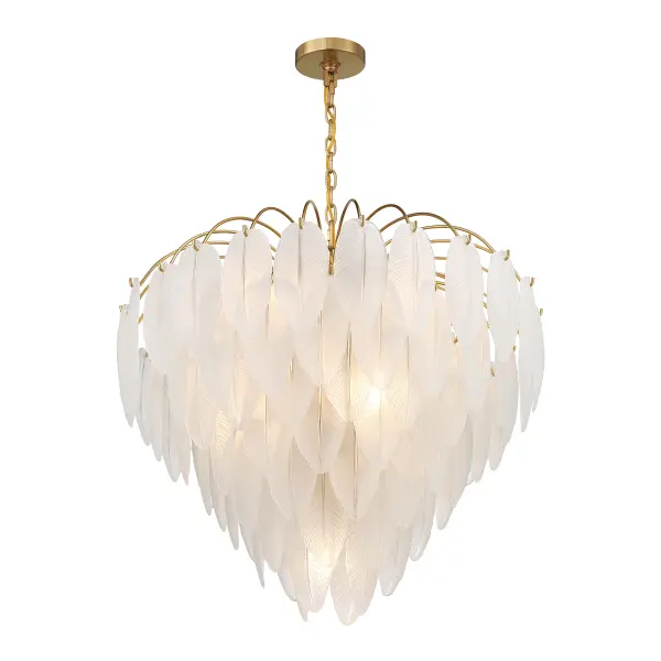 Boa 9-Light Chandelier in Warm Brass by Breegan Jane - Image 4