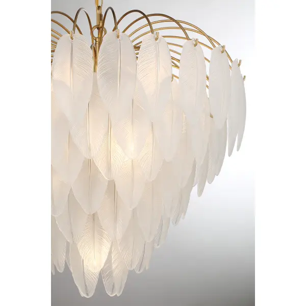 Boa 9-Light Chandelier in Warm Brass by Breegan Jane - Image 5