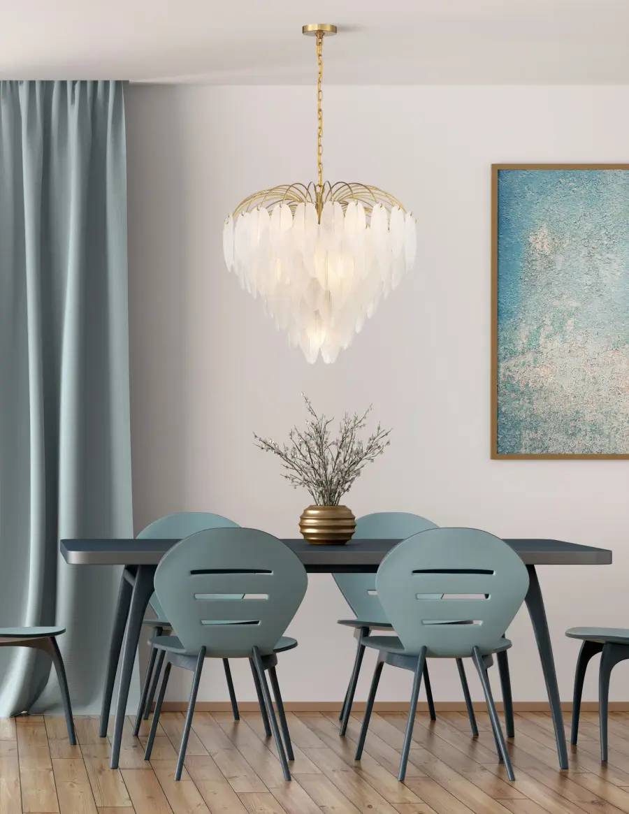 Boa 9-Light Chandelier in Warm Brass by Breegan Jane - Image 8