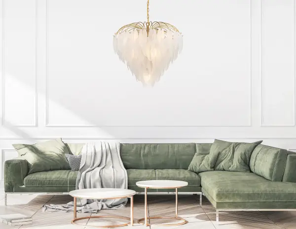 Boa 9-Light Chandelier in Warm Brass by Breegan Jane - Image 9