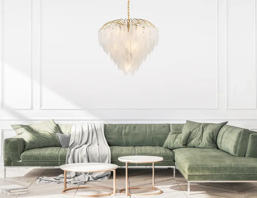 Boa 9-Light Chandelier in Warm Brass by Breegan Jane - Image 9