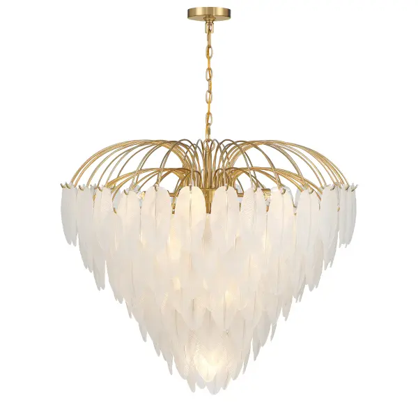 Boa 15-Light Chandelier in Warm Brass by Breegan Jane - Image 1