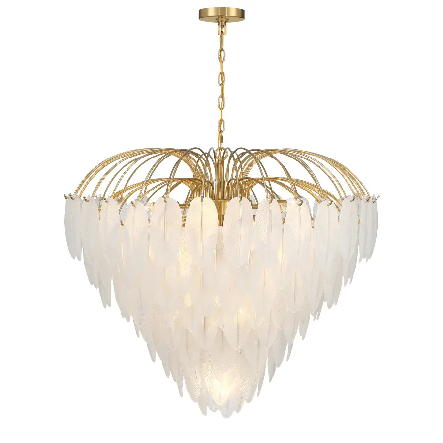 Boa 15-Light Chandelier in Warm Brass by Breegan Jane - Image 1