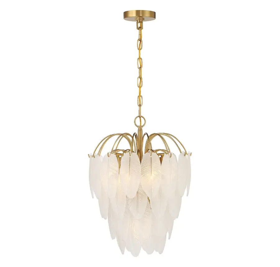Boa Five Light Chandelier in Warm Brass - Image 1