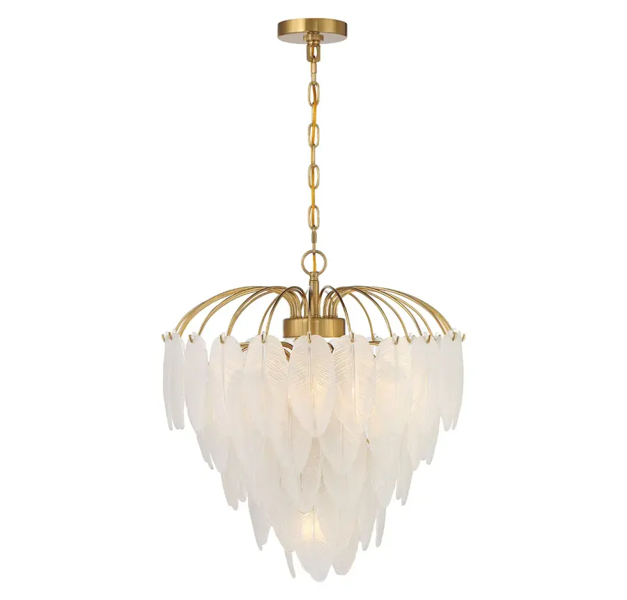 Boa 6-Light Chandelier in Warm Brass by Breegan Jane - Image 1