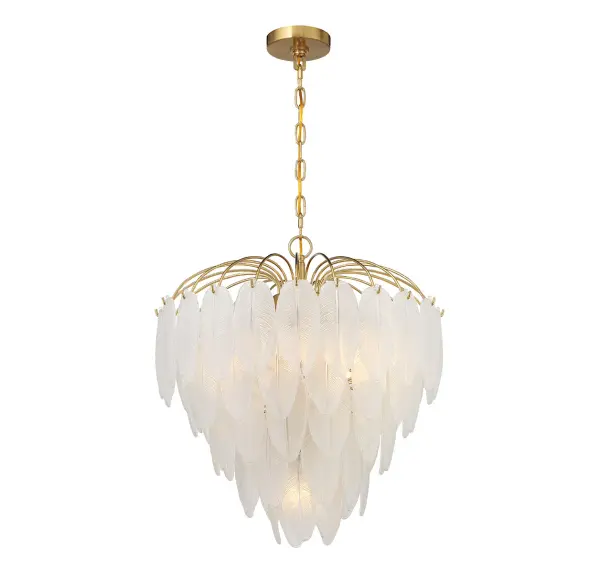 Boa 6-Light Chandelier in Warm Brass by Breegan Jane - Image 3