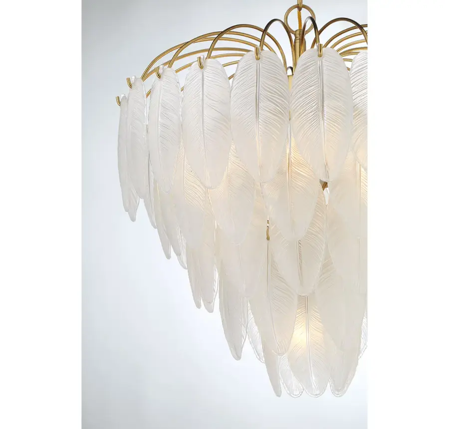 Boa 6-Light Chandelier in Warm Brass by Breegan Jane - Image 5