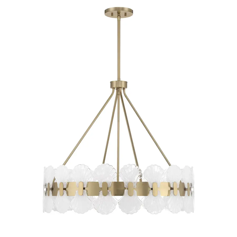 Bancroft Six Light Chandelier in Noble Brass - Image 2