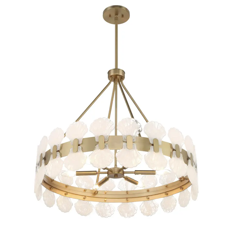 Bancroft Six Light Chandelier in Noble Brass - Image 4