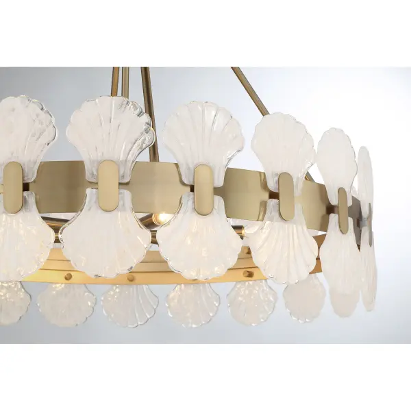 Bancroft Six Light Chandelier in Noble Brass - Image 6