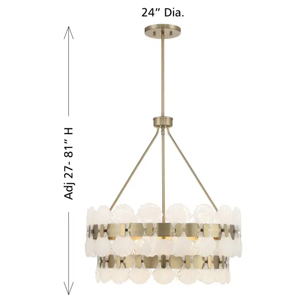Bancroft Five Light Chandelier in Noble Brass - Image 8