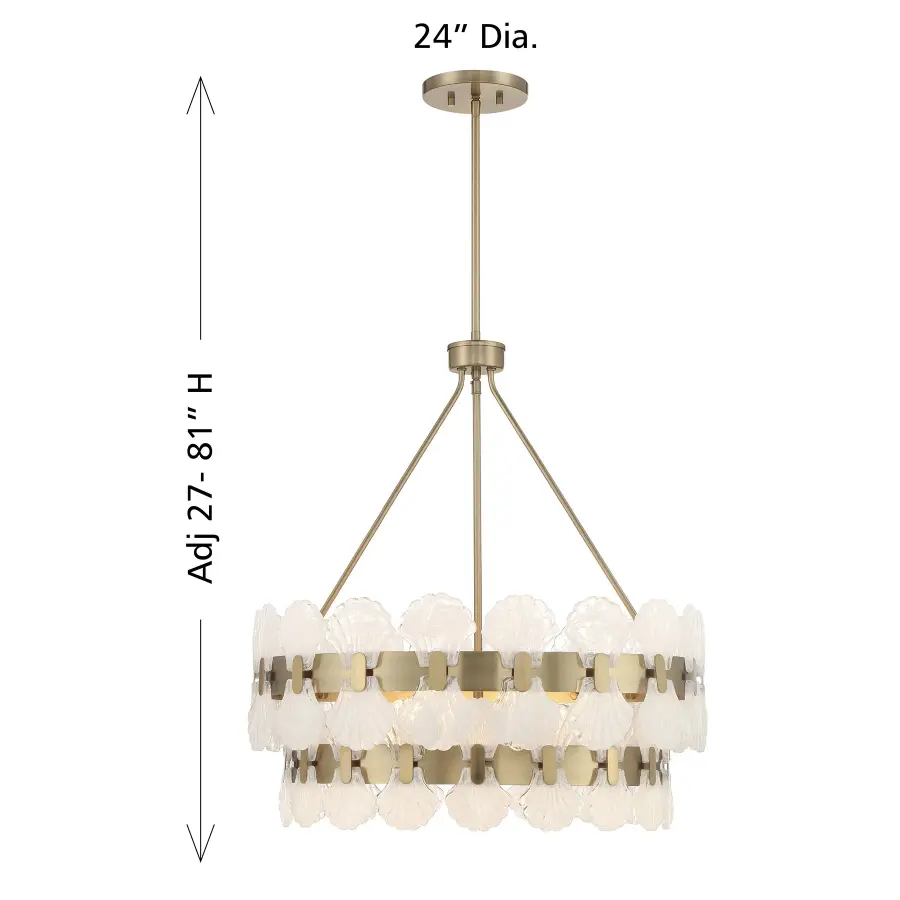 Bancroft Five Light Chandelier in Noble Brass - Image 8