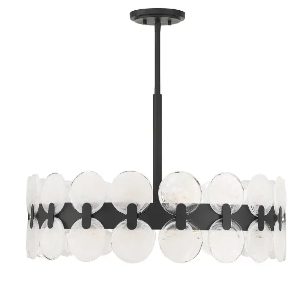 Boca 6-Light Chandelier in Matte Black - Image 1
