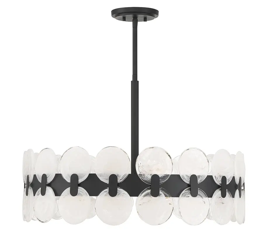 Boca 6-Light Chandelier in Matte Black - Image 1