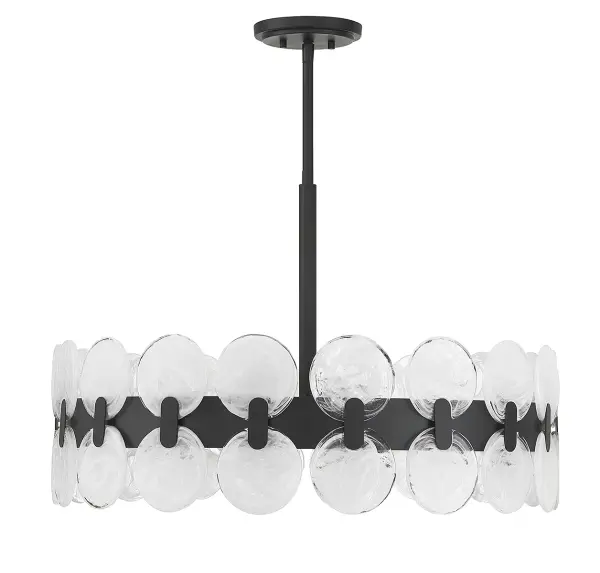 Boca 6-Light Chandelier in Matte Black - Image 2