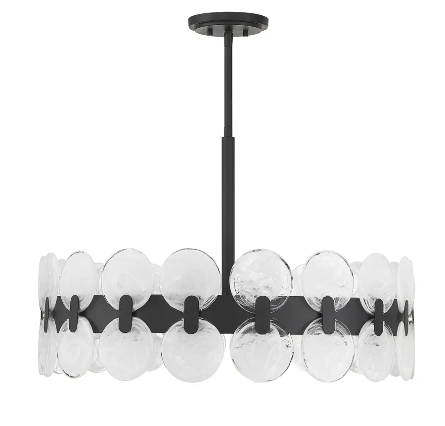 Boca 6-Light Chandelier in Matte Black - Image 2