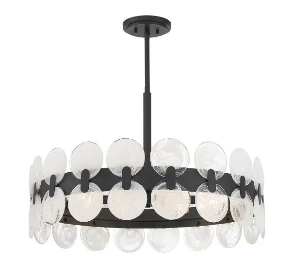 Boca 6-Light Chandelier in Matte Black - Image 3