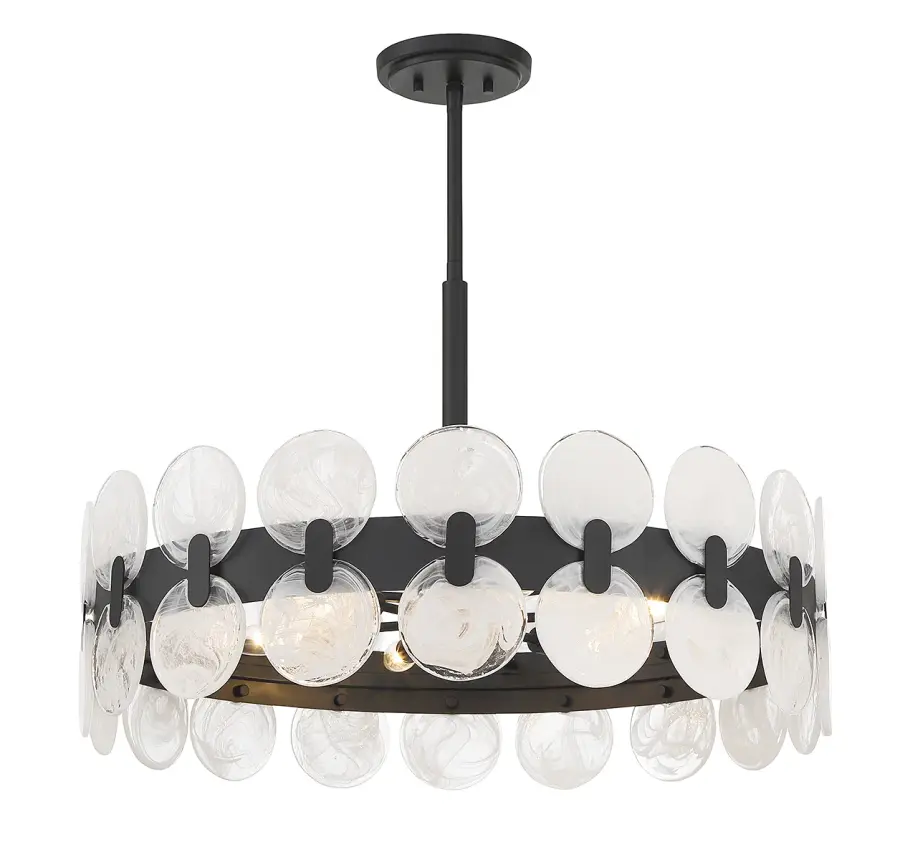 Boca 6-Light Chandelier in Matte Black - Image 5