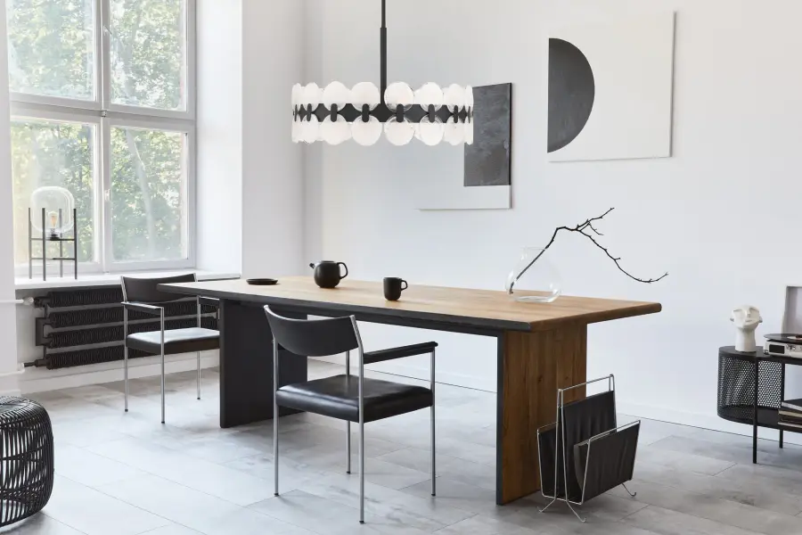 Boca 6-Light Chandelier in Matte Black - Image 7