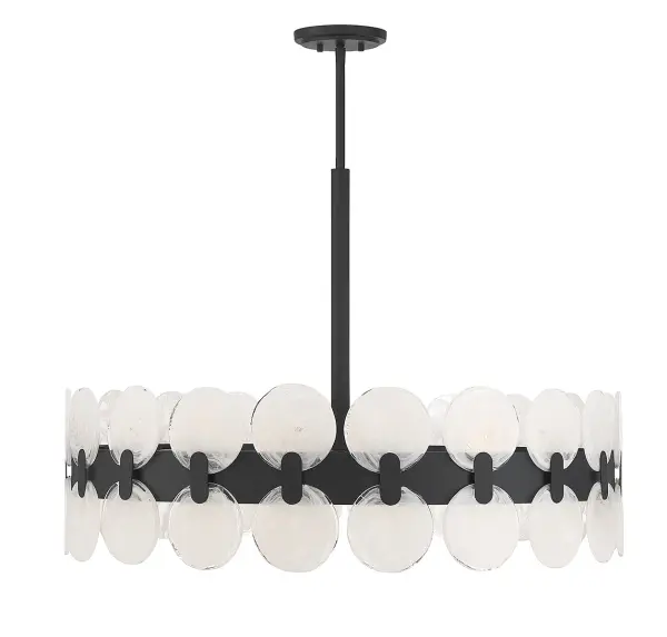 Boca 10-Light Chandelier in Matte Black - Image 1