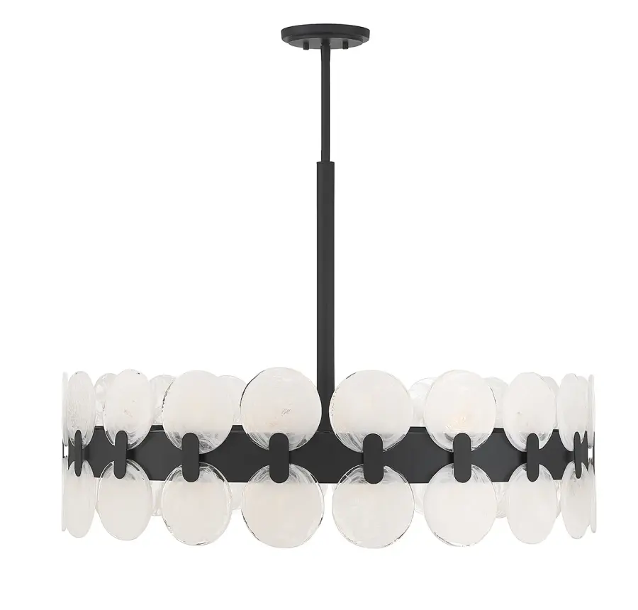 Boca 10-Light Chandelier in Matte Black - Image 1