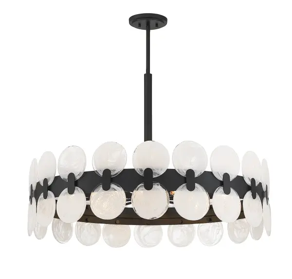 Boca 10-Light Chandelier in Matte Black - Image 3
