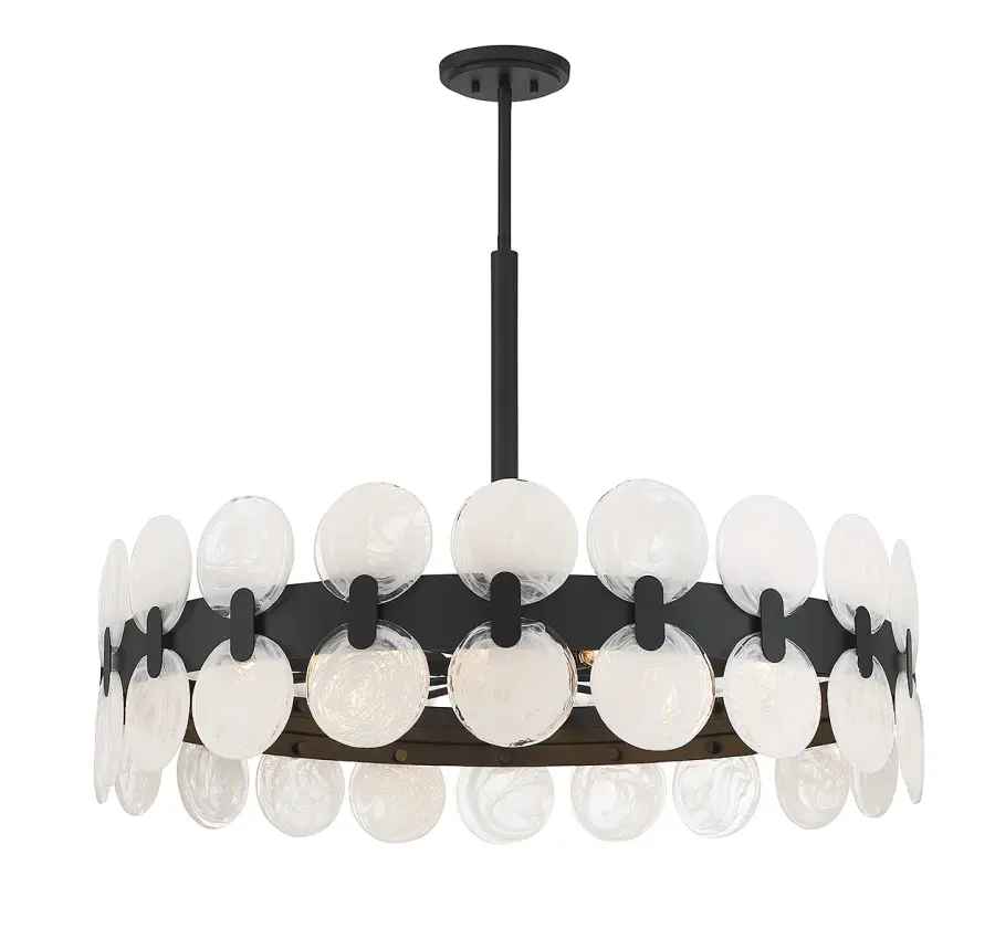 Boca 10-Light Chandelier in Matte Black - Image 3